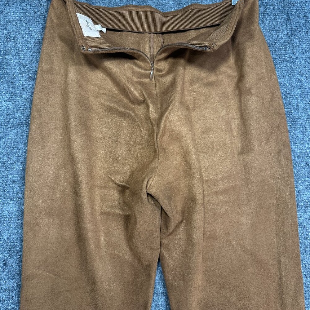 Wilfred Pants Womens 0 Brown Faux Suede Back Zip Tapered Leg - Picture 8 of 8